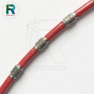 6.3mm romatools electroplated diamond wire for granite marble